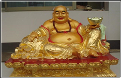 手拿金元寶彌勒佛銅佛像 手拿金元寶彌勒佛銅佛像