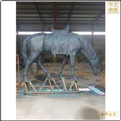 黑青色銅馬擺件 黑青色銅馬擺件