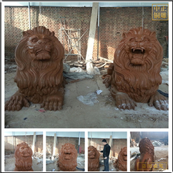 大型銅獅子制作 大型銅獅子制作