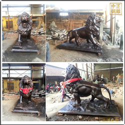 定做景觀黃銅獅子 定做景觀黃銅獅子