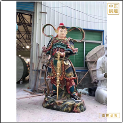 彩繪鎏金韋陀神將批發 彩繪鎏金韋陀神將批發