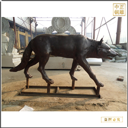 2米公園景觀狼雕塑 2米公園景觀狼雕塑