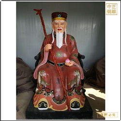 彩繪土地公銅佛像 彩繪土地公銅佛像