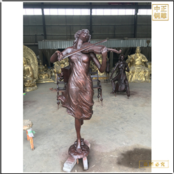 拉小提琴景觀雕塑鑄造 拉小提琴景觀雕塑鑄造
