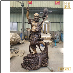 大型魁星點斗銅像鑄造 大型魁星點斗銅像鑄造