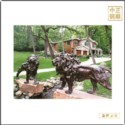 景區(qū)銅獅子雕塑圖片 景區(qū)銅獅子雕塑圖片