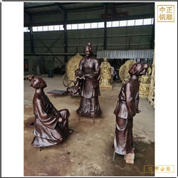 古代一家三口人物銅雕塑 古代一家三口人物銅雕塑