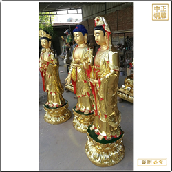 訂購寺廟西方三圣銅佛像 訂購寺廟西方三圣銅佛像