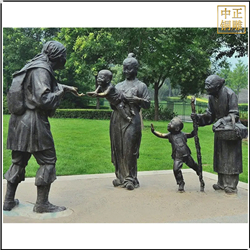 園林人物銅雕塑 園林人物銅雕塑