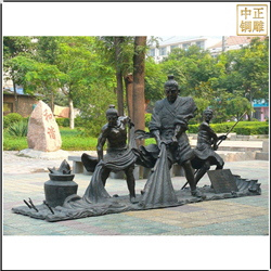 大型捕魚人物景觀雕塑、