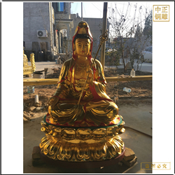 貼金坐像觀(guān)音菩薩雕塑