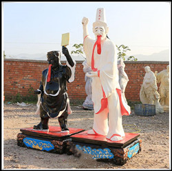 黑白無(wú)常雕塑|大型黑白無(wú)常雕塑