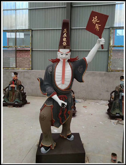 黑無(wú)常雕塑|黑無(wú)常銅雕