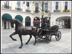 廣場大型雕塑|鑄銅馬拉車雕塑 廣場大型雕塑|鑄銅馬拉車雕塑